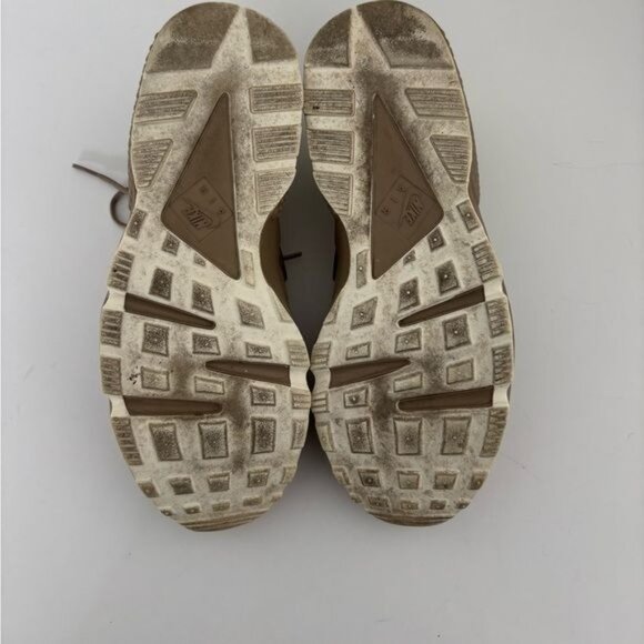 Nike Hurache Men's 10.5 Suede Mesh Taupe & Gold Festival Streetwear Athleisure - Picture 9 of 12